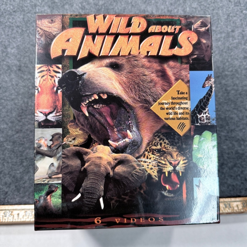 Wild About Animals VHS Box Set 6 Videos Madacy Entertainment 1997  WA-3-4550